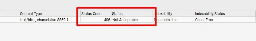 406 Error in Screaming Frog for GPTBot