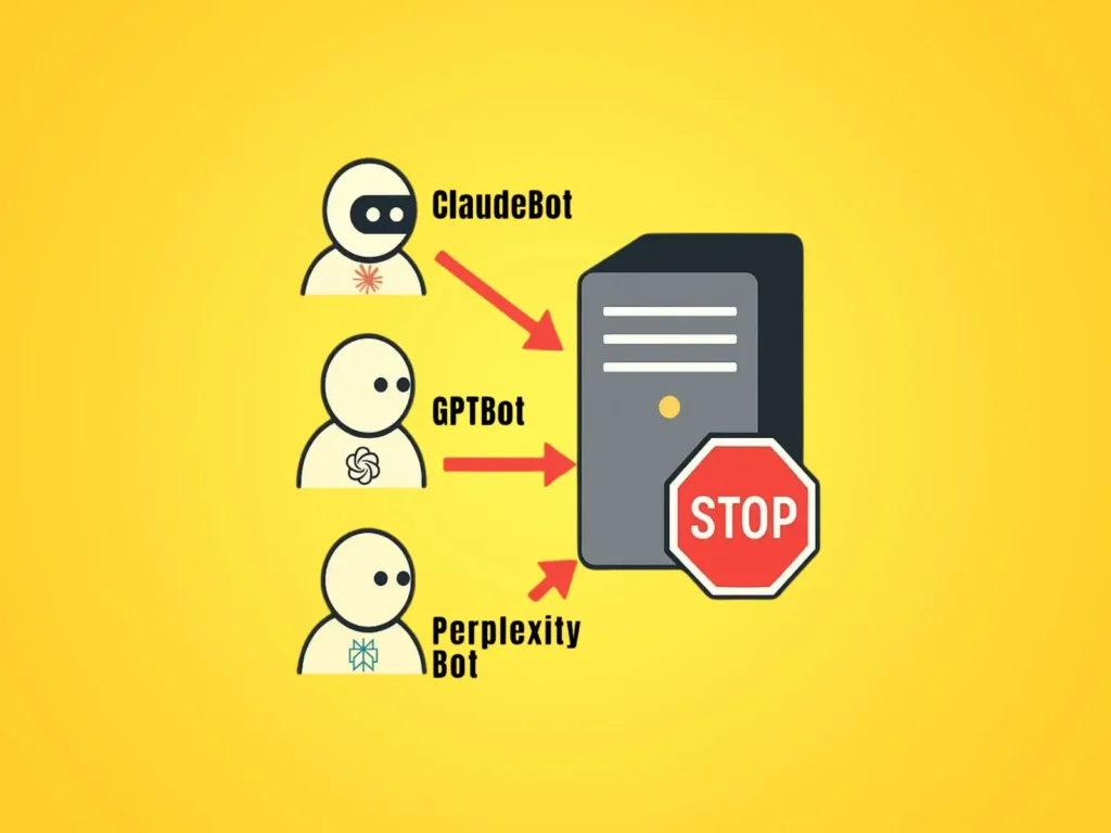 AI bots and LLMs blocked by website server