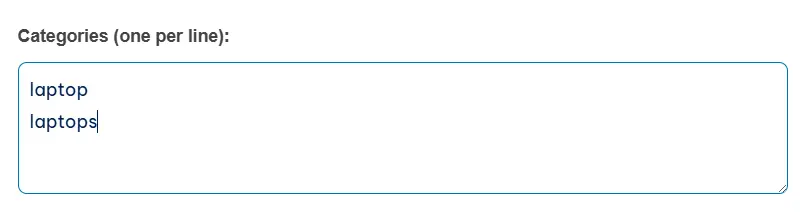 category in Keyword combiner