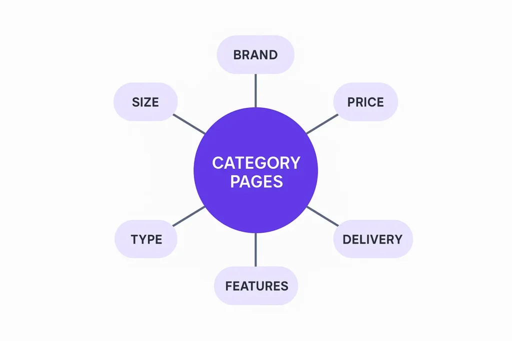 common category filters (facets)