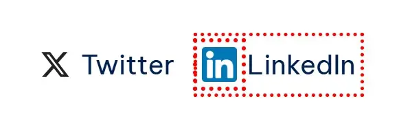 Nofollow extension example on how nofollow looks on Linkedin